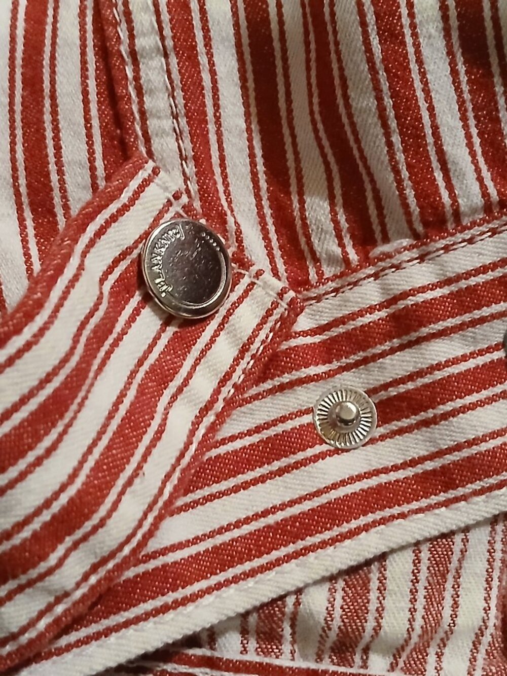 BLANKNYC Red & White Stripe Cotton Crop Jacket - EUC - Picture 14 of 16